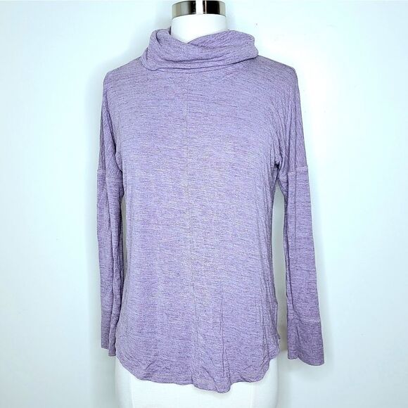 Rachel Zoe | Purple Heathered Cowl Neck Blouse - Picture 1 of 4